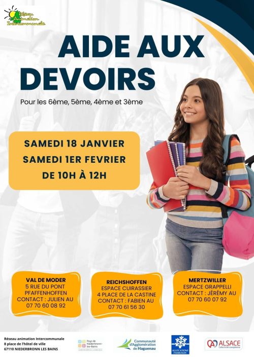 Aide aux devoirs janv fev 2025